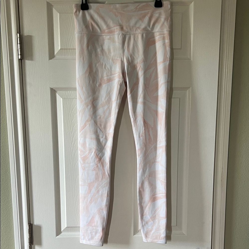 Athleta Pink and White Patterned Leggings Tall